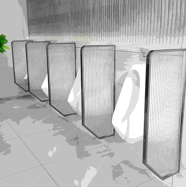 aluminum-frame-urinal-privacy-panel